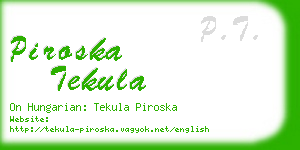 piroska tekula business card